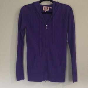 JUICY COUTURE, SMALL, PURPLE, HOODIE SWEATER ZIPPER, USED